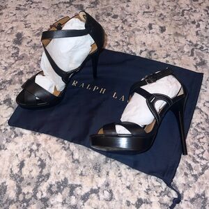 Ralph Lauren Jesita black heel, never worn, size 11.